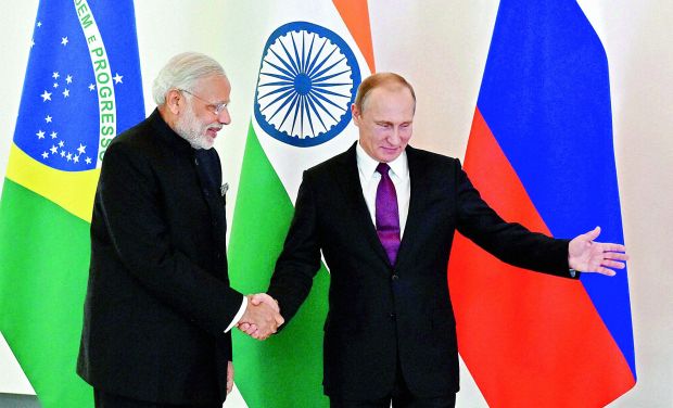 Prime Minister Narendra Modi shakes hand with Russian President Vladimir Putin before BRICS meeting in Antalya, Turkey (Photo: PTI) Prime Minister Narendra Modi shakes hand with Russian President Vladimir Putin before BRICS meeting in Antalya, Turkey (Photo: PTI)